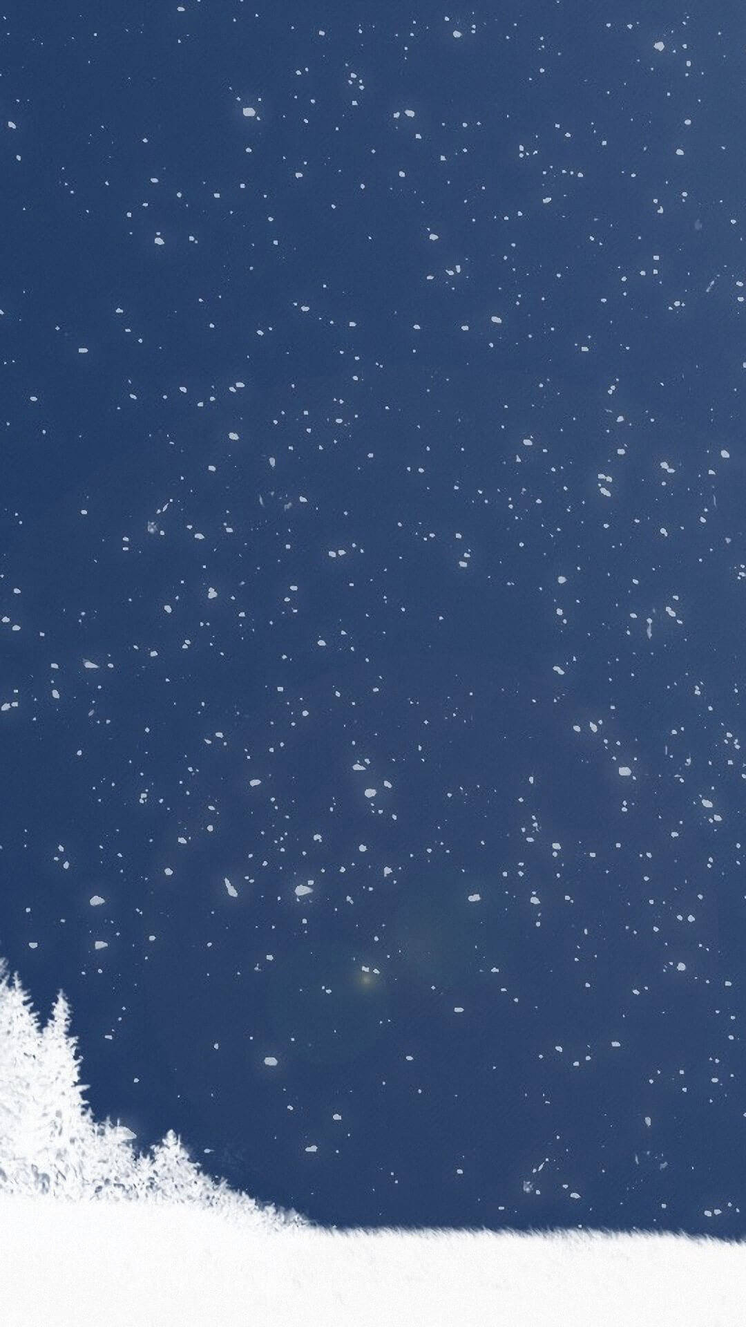 Cute Winter iPhone Snowflakes Falling Wallpaper