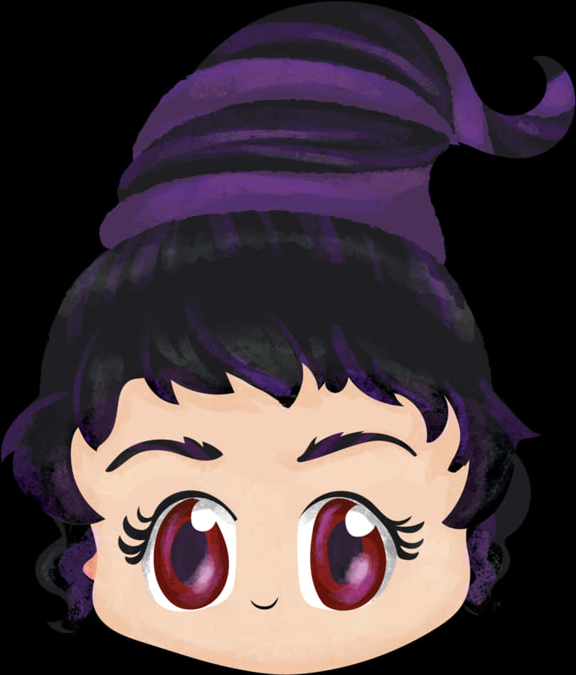 Cute Witch Cartoon Character PNG