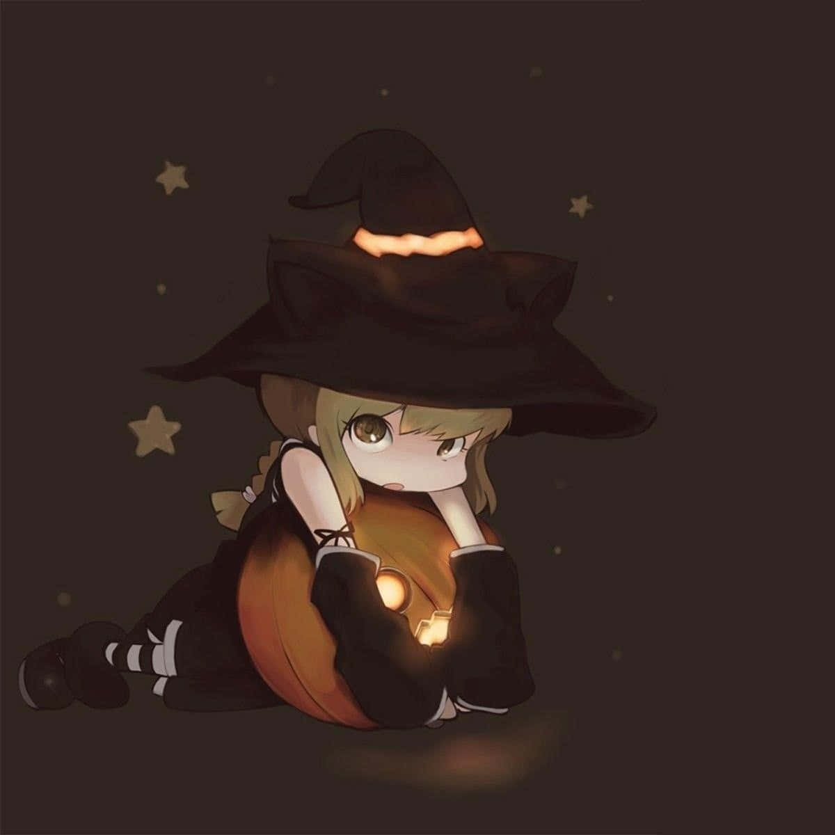 Cute Witch Halloween Aesthetic Wallpaper
