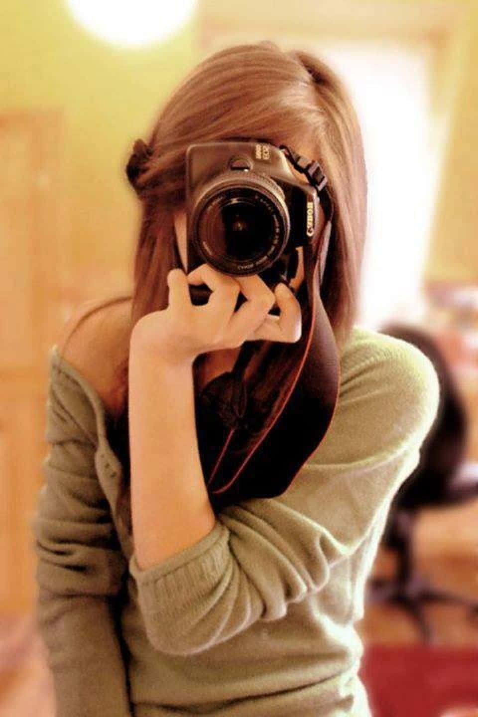 Cute Woman Profile With A Face Camera Wallpaper