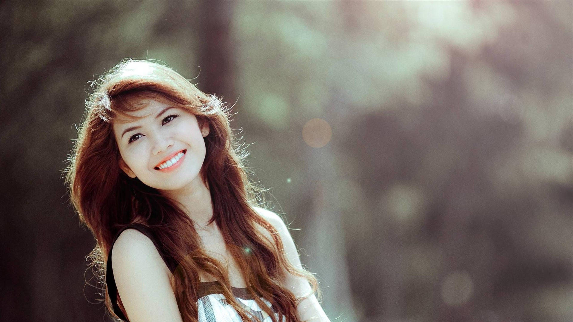 Cute Woman Smiling Background