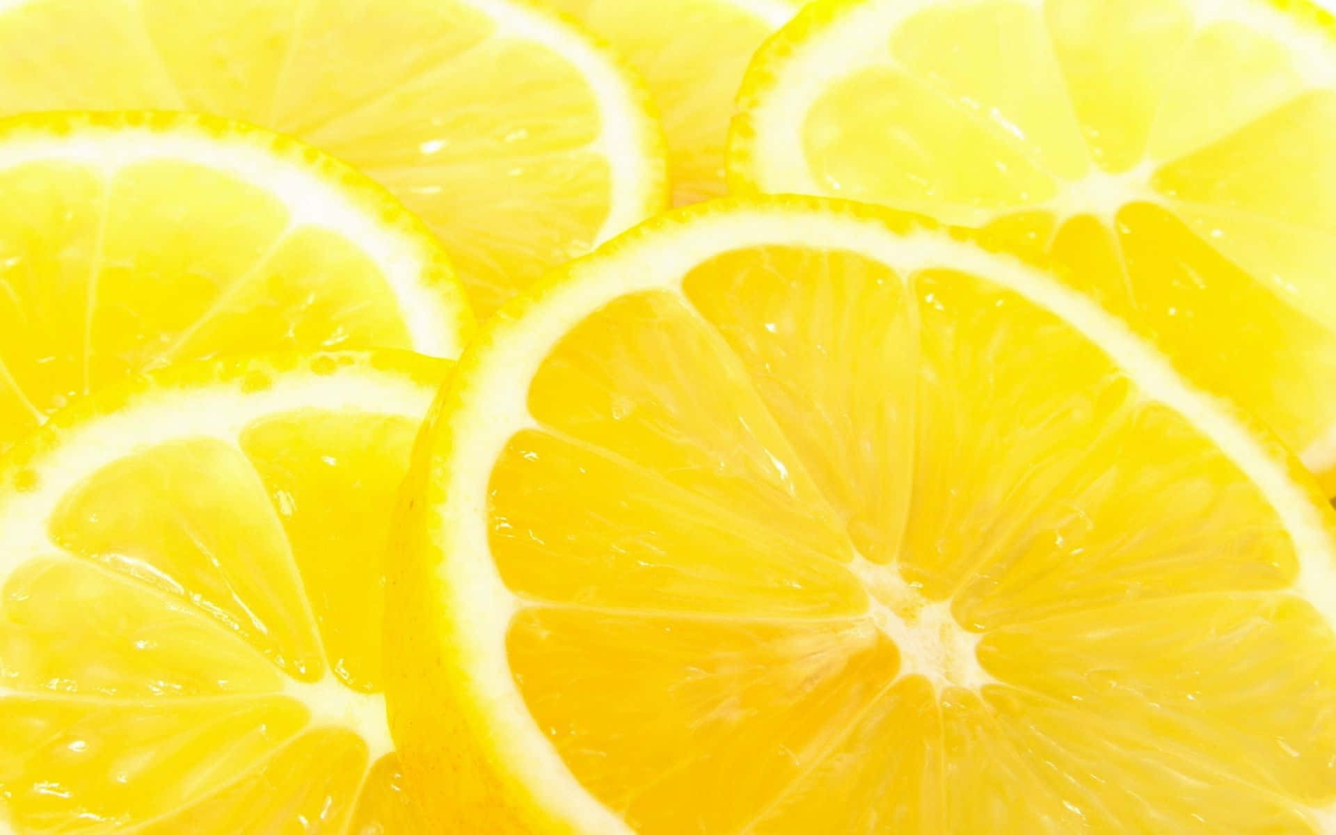 Einenahaufnahme Von Zitronenscheiben