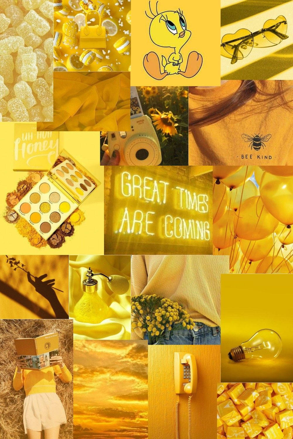 Brighten Up Your Day with This Happy Yellow Aesthetic Wallpaper