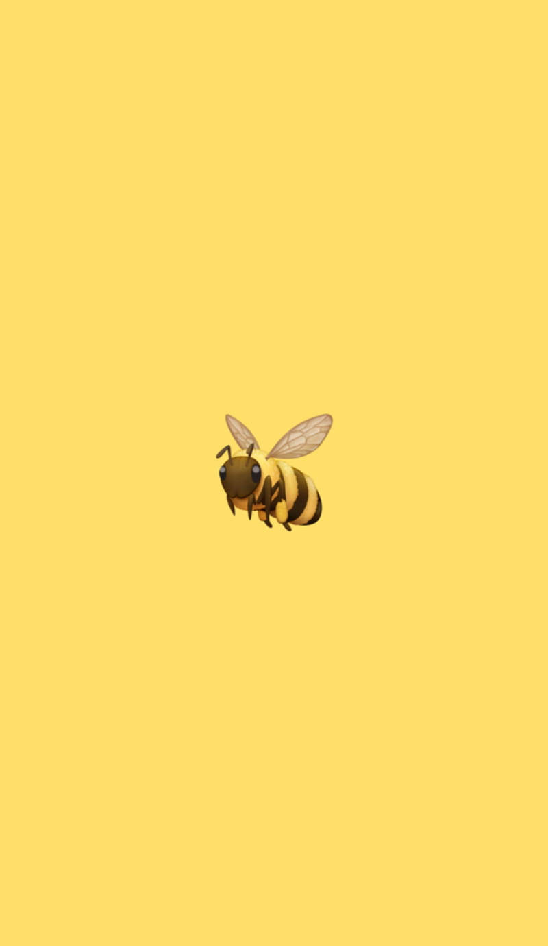 Bee Cute Yellow Aesthetic Wallpaper