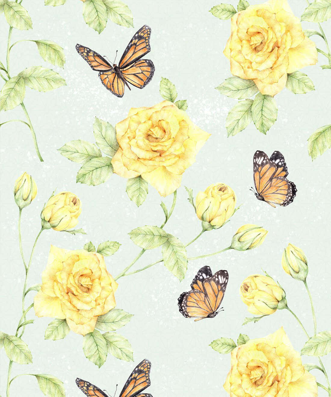A vast collection of adorable yellow butterflies flying together Wallpaper