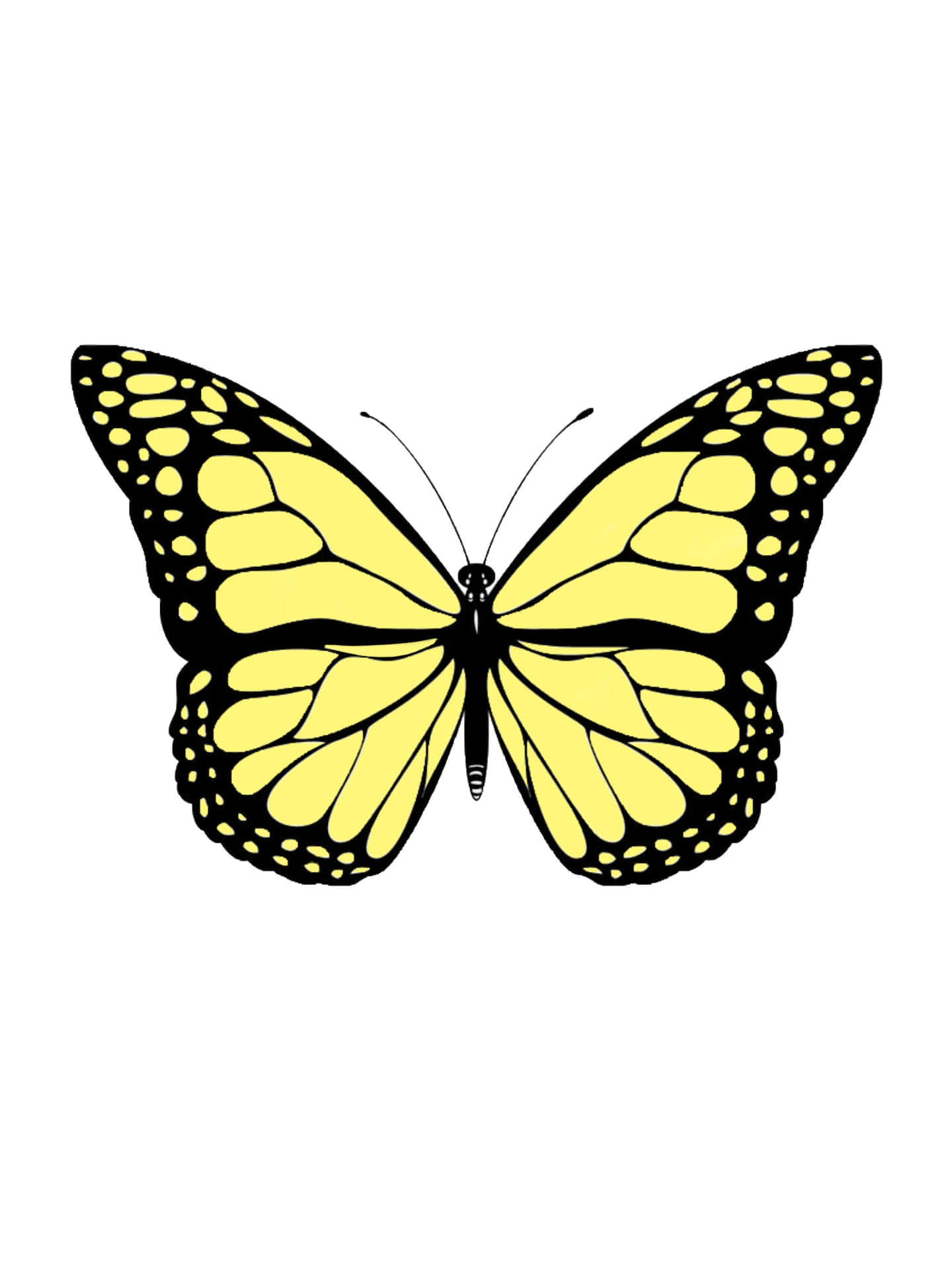 Treslindas Mariposas Amarillas En Vuelo. Fondo de pantalla