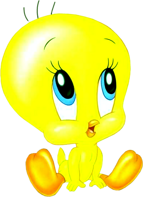 Cute Yellow Cartoon Bird Tweety PNG