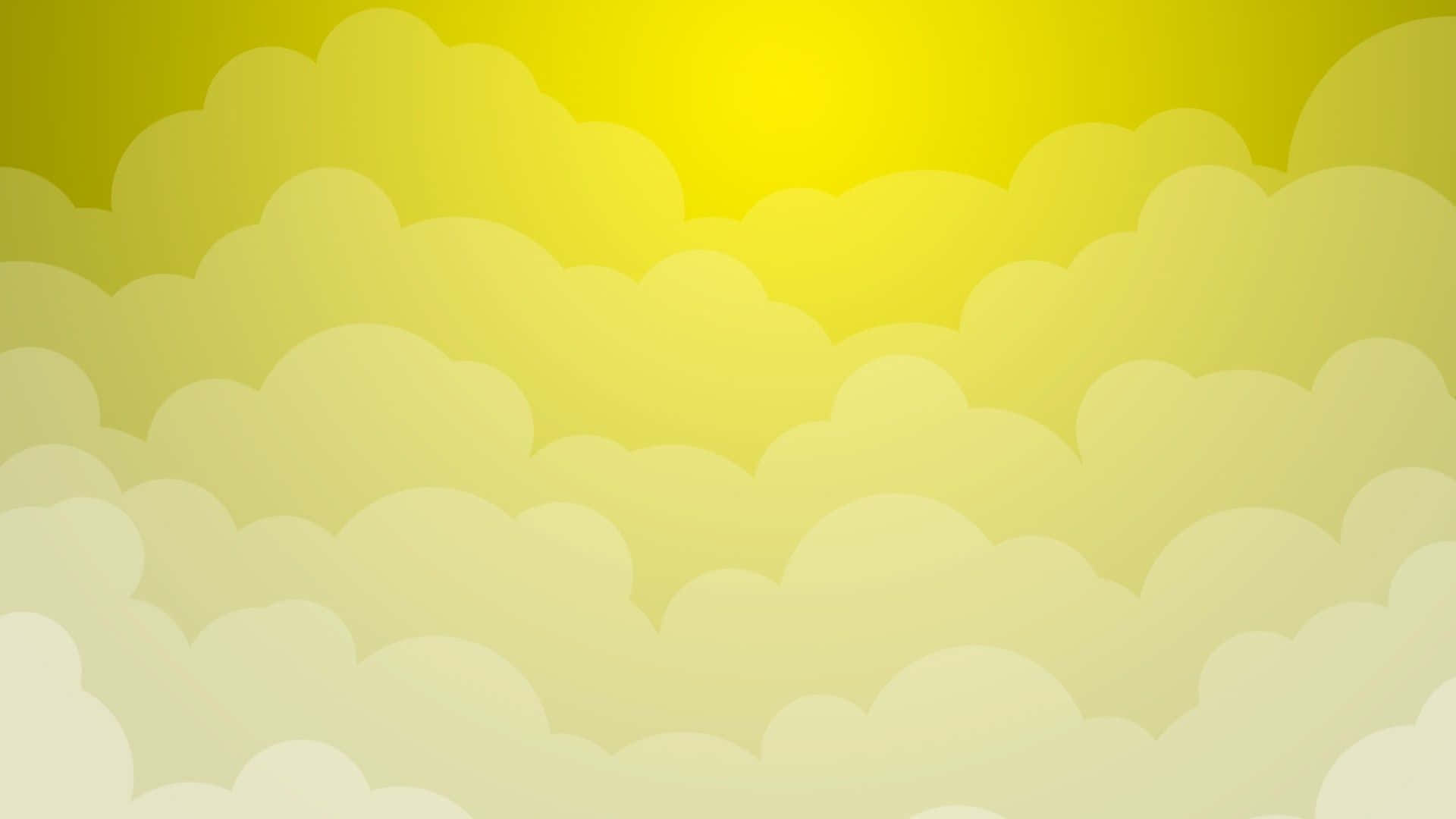 A Yellow Sun And Clouds In The Sky Wallpaper
