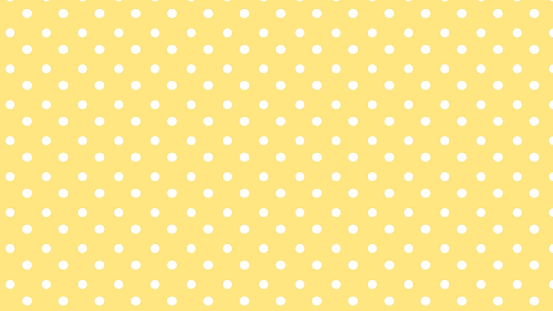 En gul polka dot baggrund med hvide prikker Wallpaper