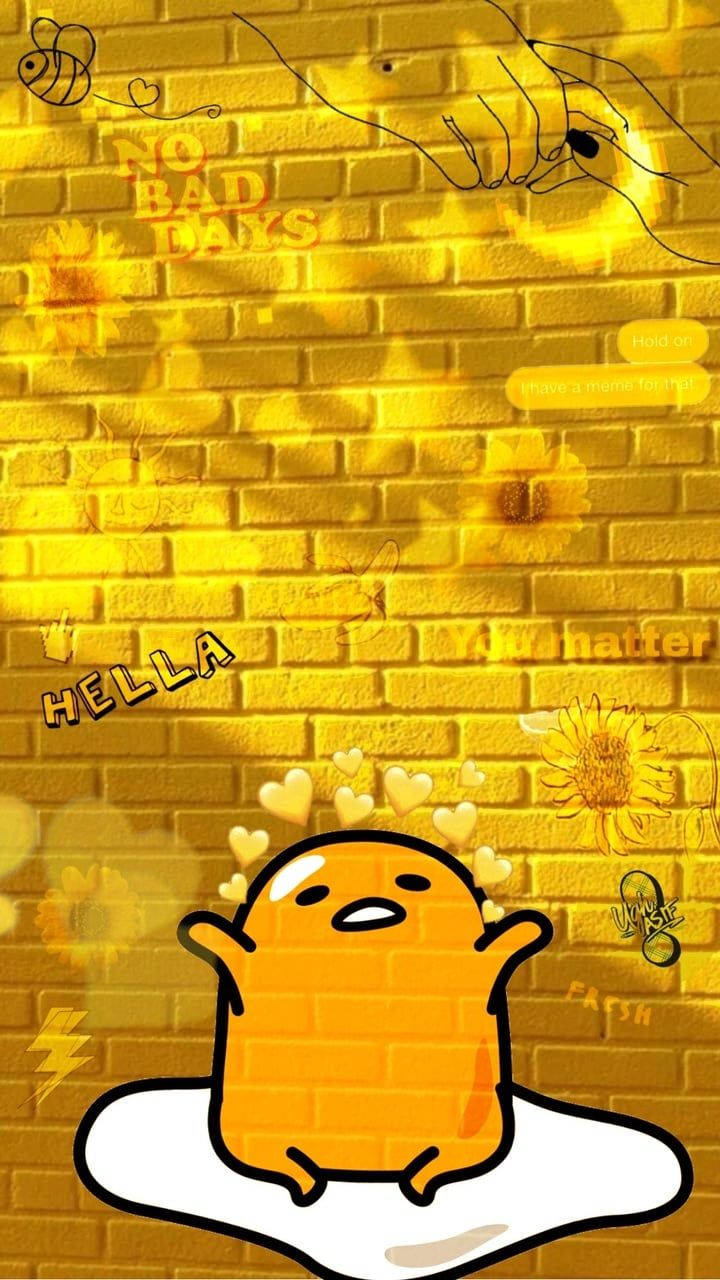 Cute Yellow Gudetama Phone Background