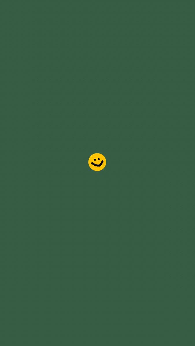 Cute Yellow Smiley Plain Aesthetic Wallpaper