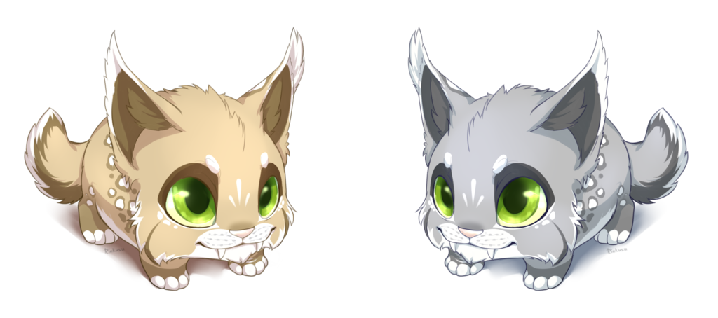 Cute_ Animated_ Lynx_ Kittens PNG