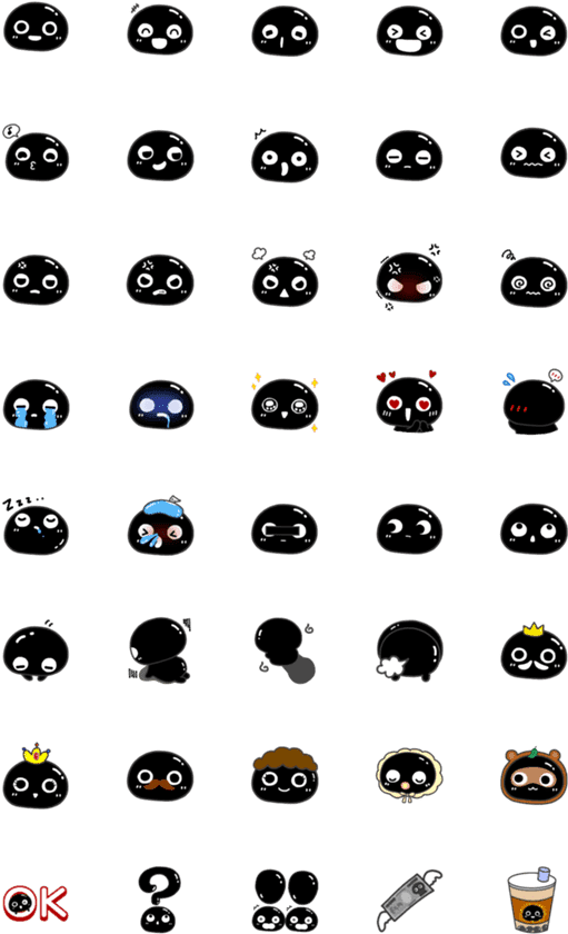 Cute_ Cartoon_ Character_ Emoticons PNG