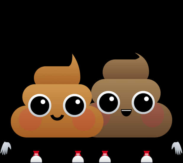 Cute_ Cartoon_ Poop_ Characters PNG