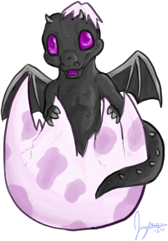 Cute_ Ender_ Dragon_ Hatching PNG