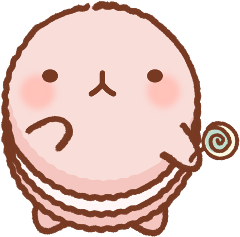 Cute_ Macaron_ Character_ Sticker PNG