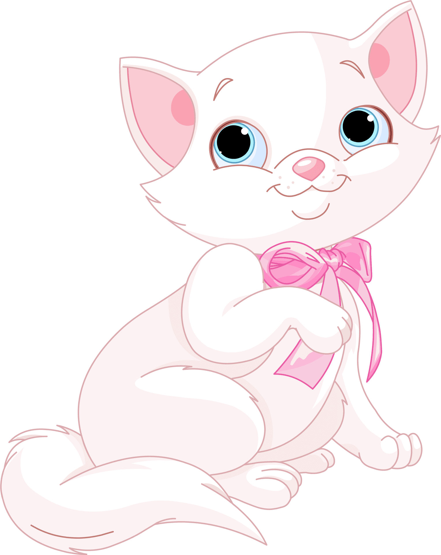 Cute_ Pink_ Kitten_ Illustration.png PNG