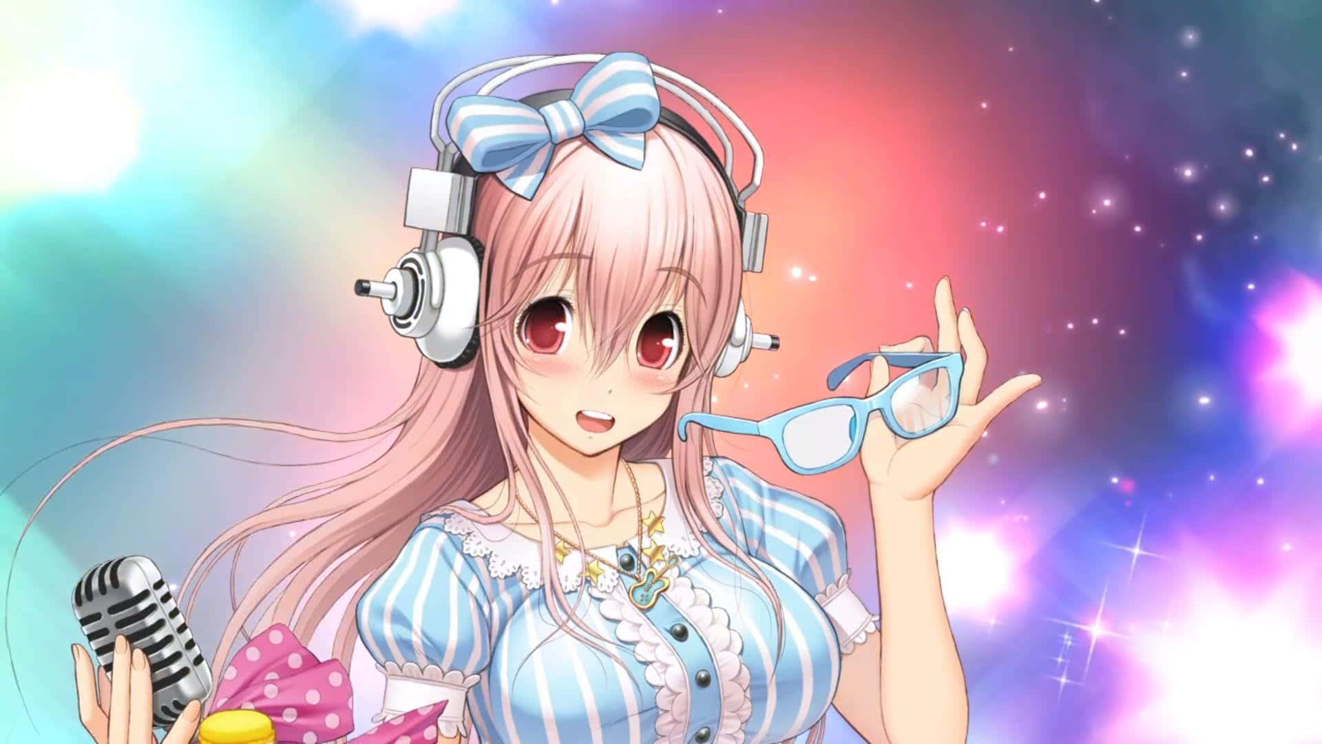 Cutecore Music Star Anime Girl Wallpaper
