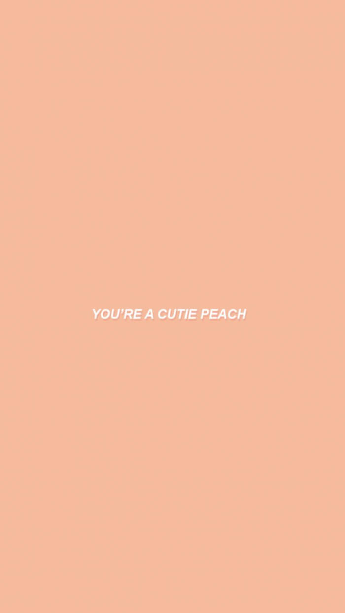 Cutie Peach Color Aesthetic Phone Wallpaper