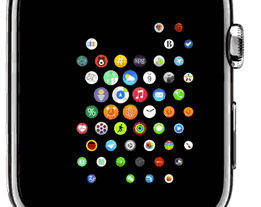 Cutting-edge Technology In Hand: Smartwatch On Display Wallpaper