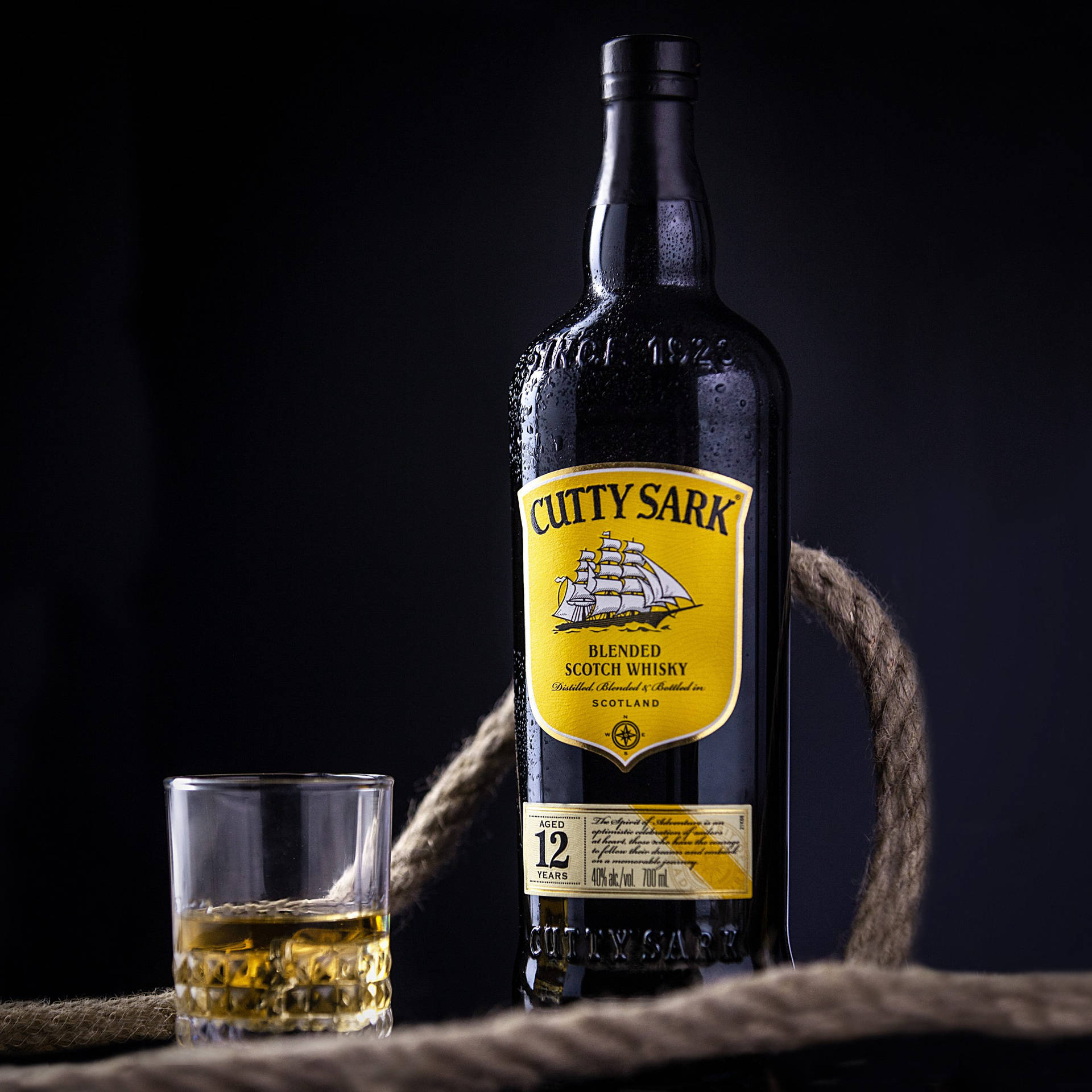 Cutty Sark Whisky Drikkeæstetik. Wallpaper