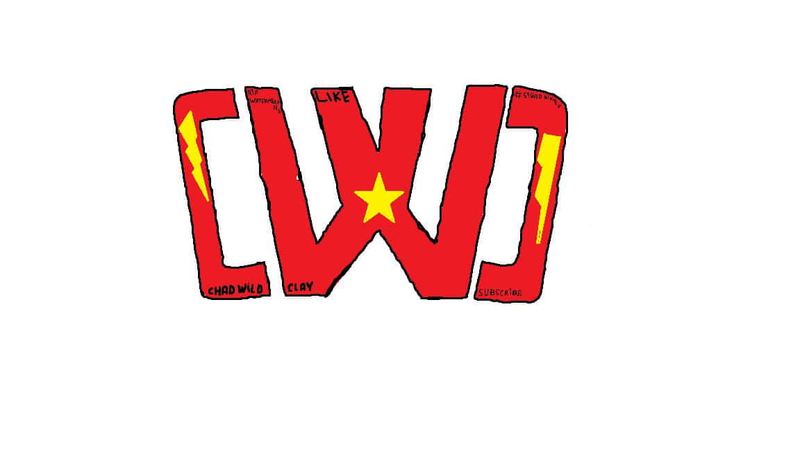wEt rødt og gul logo med ordet wdw. Wallpaper