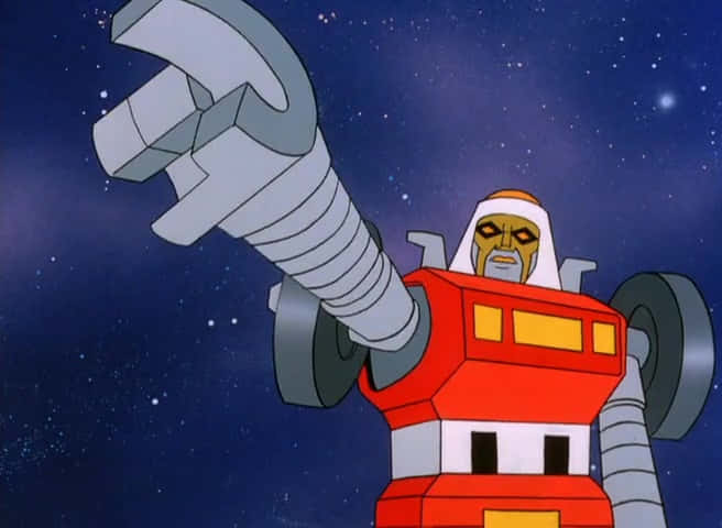 Cy-kill Pointing In Challenge Of The Gobots Wallpaper