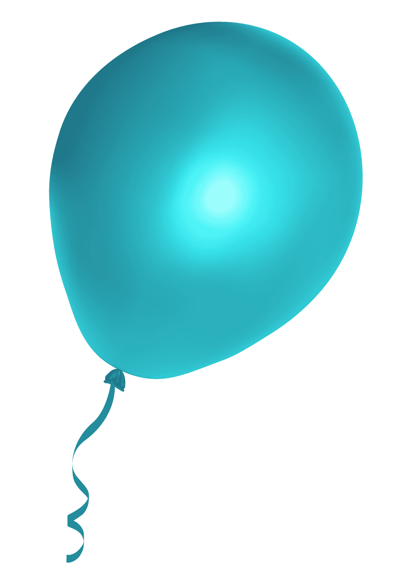 Cyan Balloon Single Float PNG