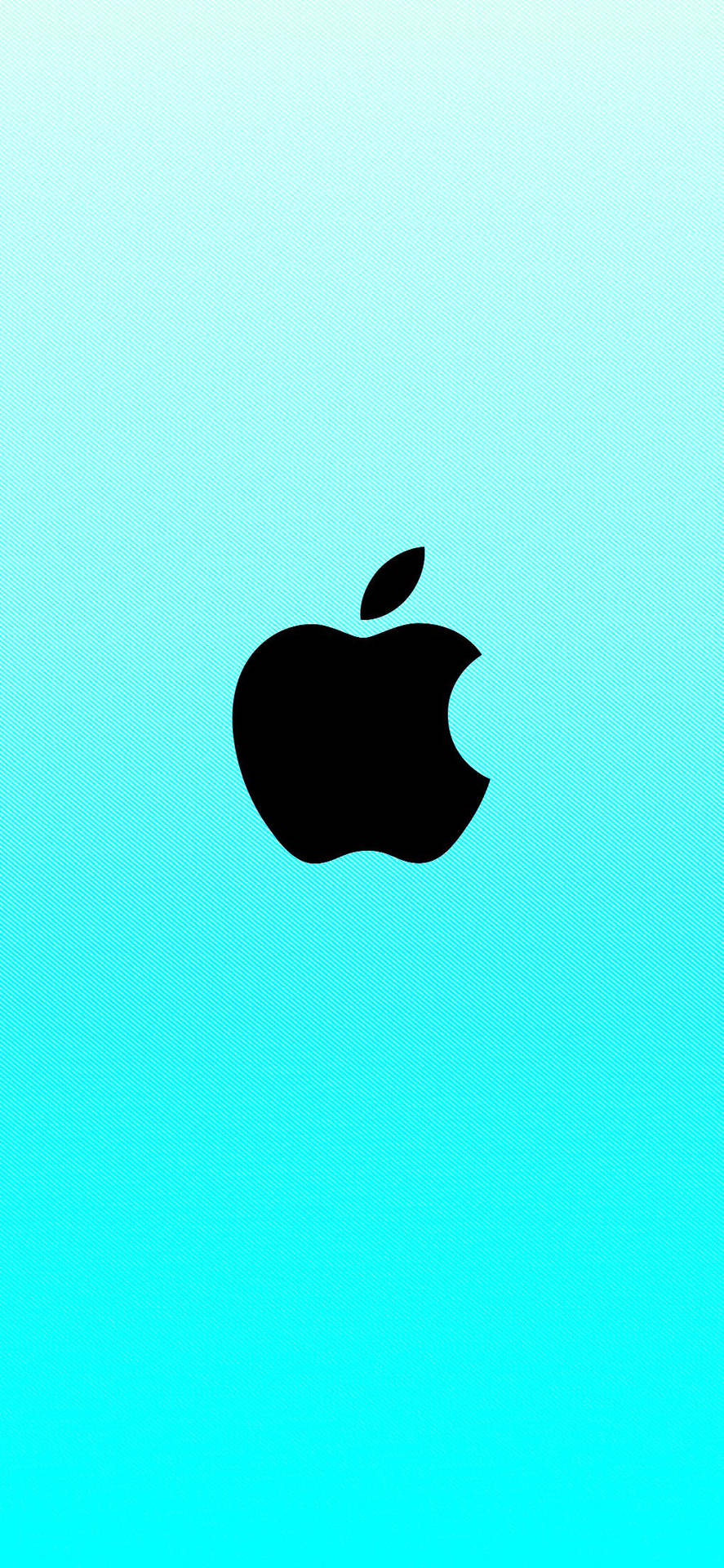 Cyan Blue Apple Logo Wallpaper