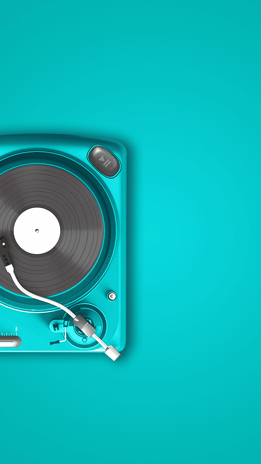 Cyan Turntable Music Concept
