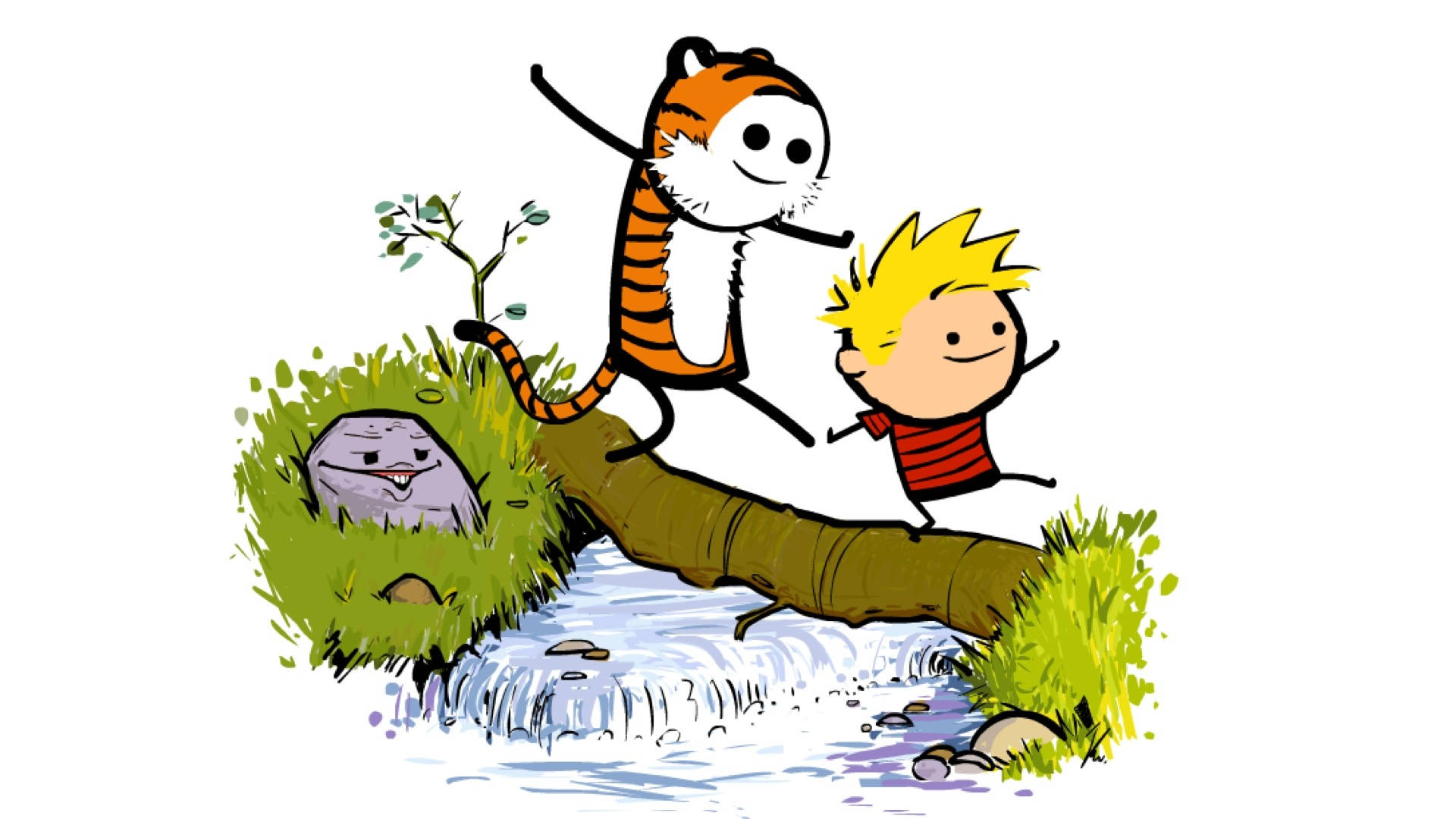 Cyanide And Happiness Calvin and Hobbes Wallpaper