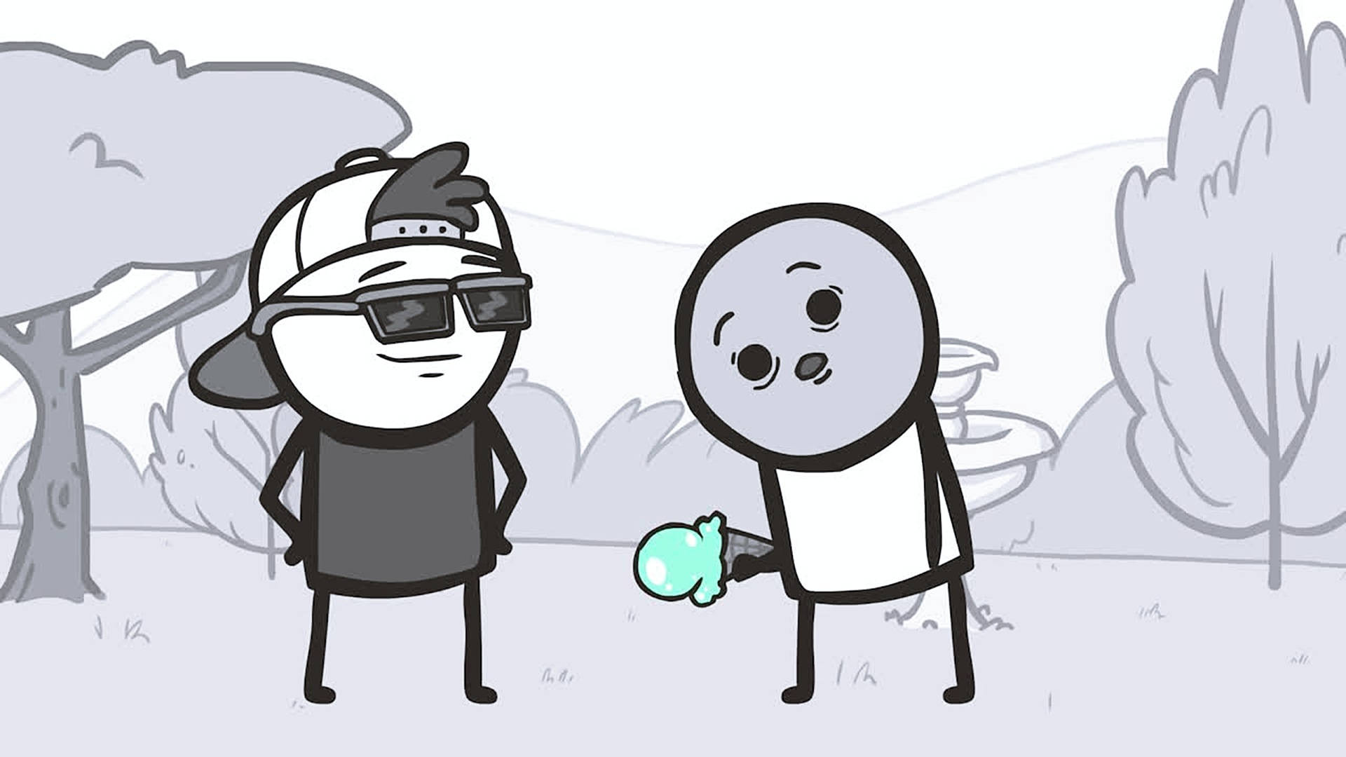 Cyanide And Happiness Ice Cream Friend Wallpaper