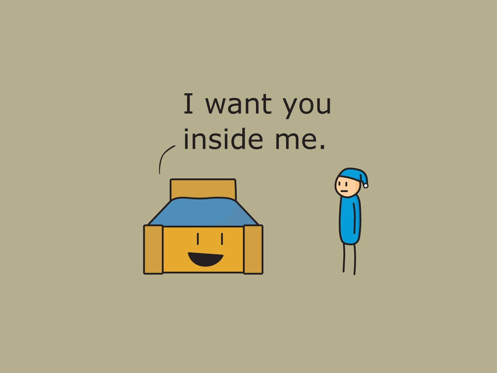 Cyanide And Happiness Inside Bed Wallpaper