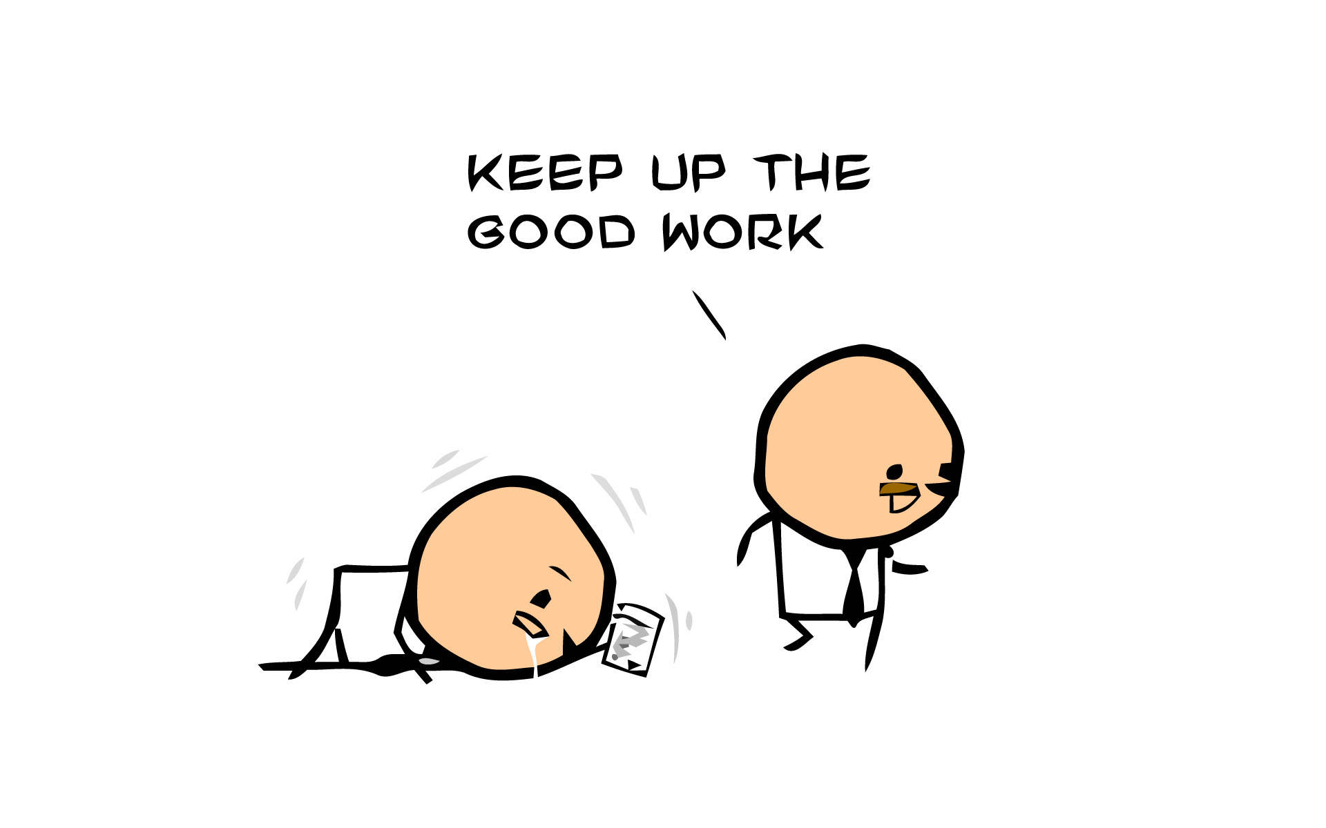 Download Cyanide And Happiness Keep Up Wallpaper 