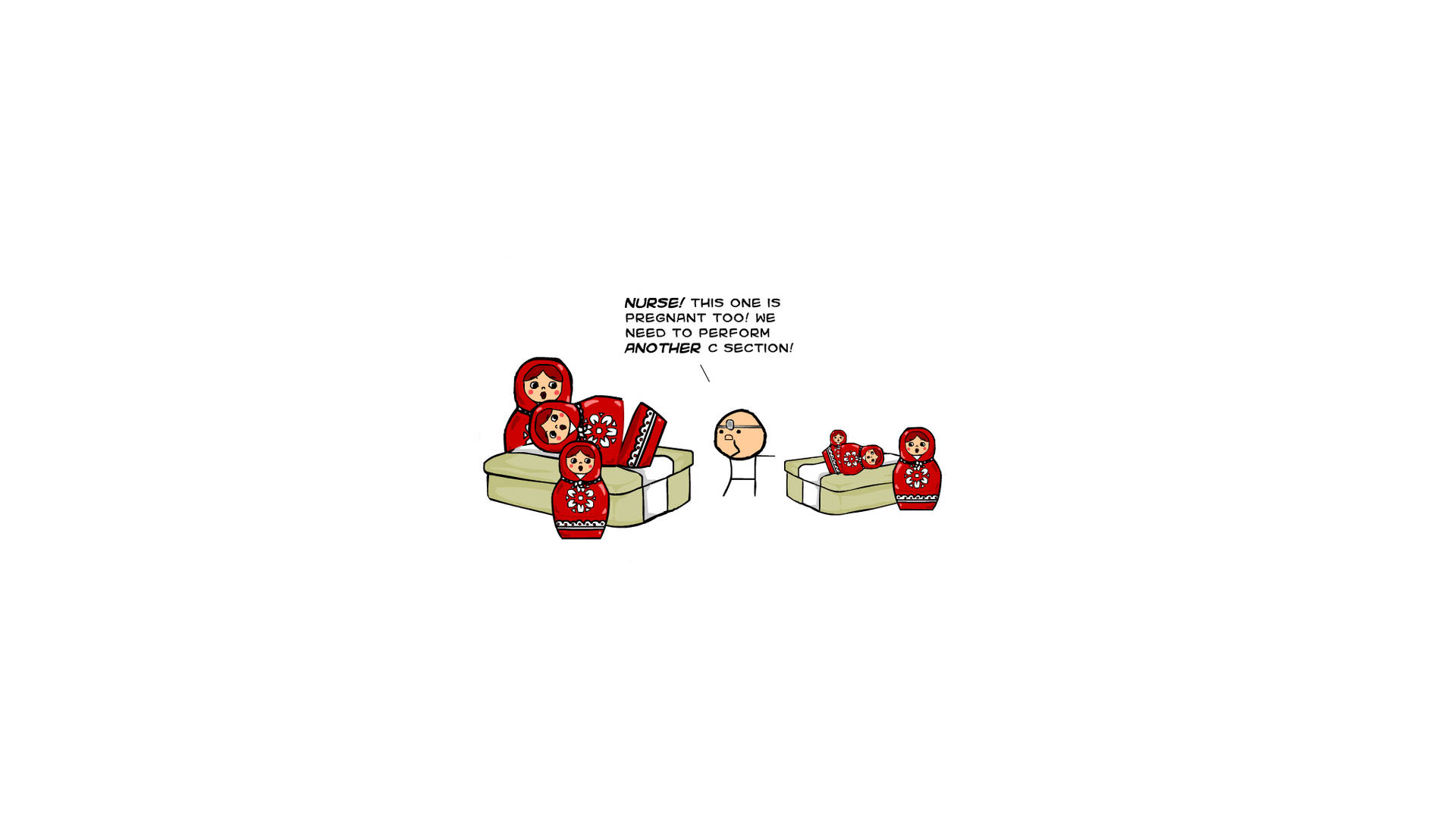 Cyanide And Happiness Russian Dolls Wallpaper