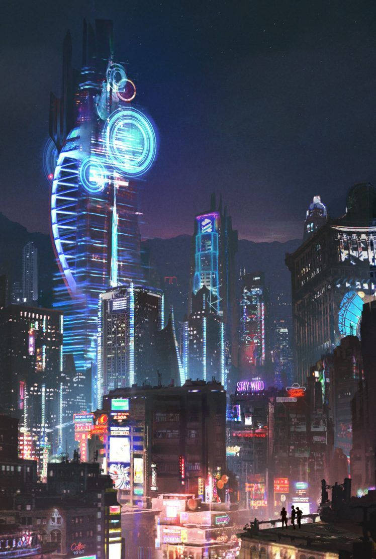 Cyber City At Night