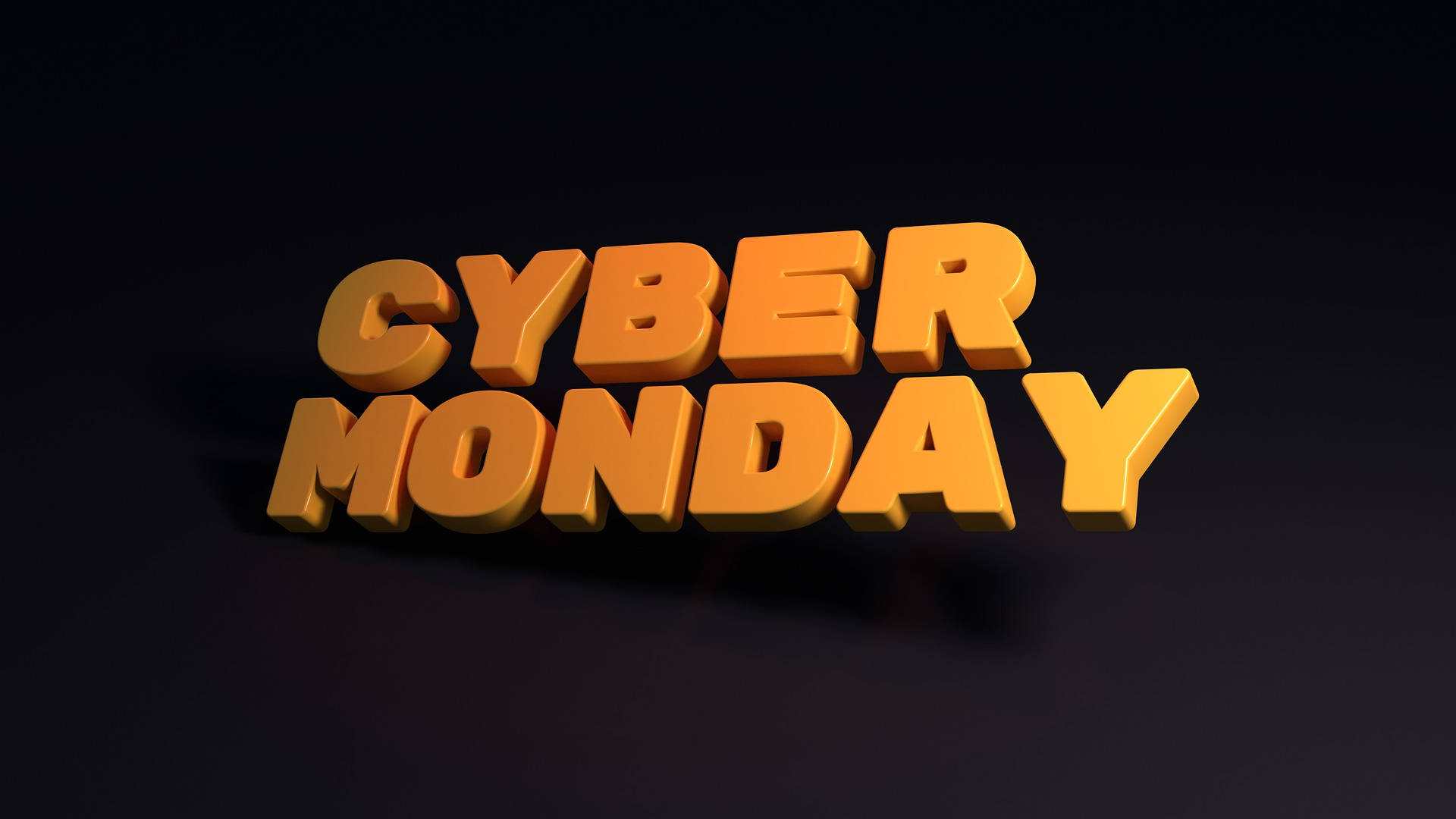 Letras3d Doradas Para El Cyber Monday Fondo de pantalla