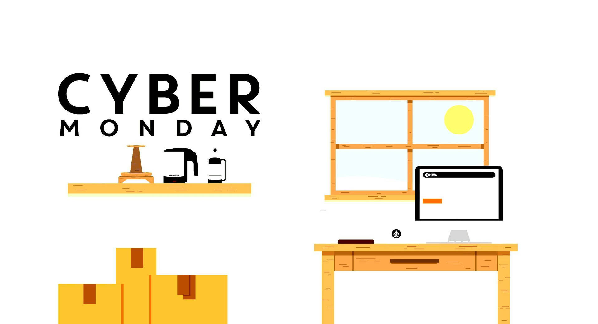 Cyber Monday Online Shopping Wallpaper