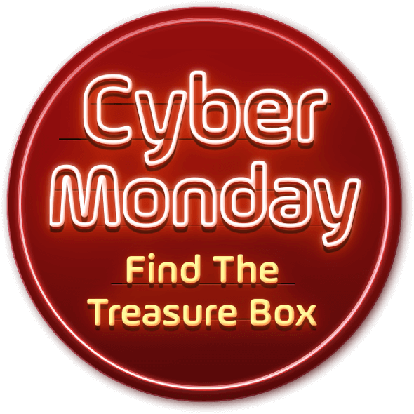 Cyber Monday Treasure Box Promo PNG