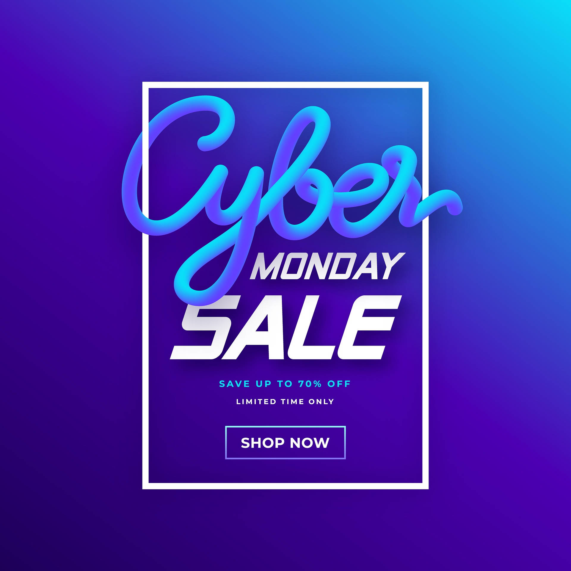 Cyber Monday Two Tone Sale Banner