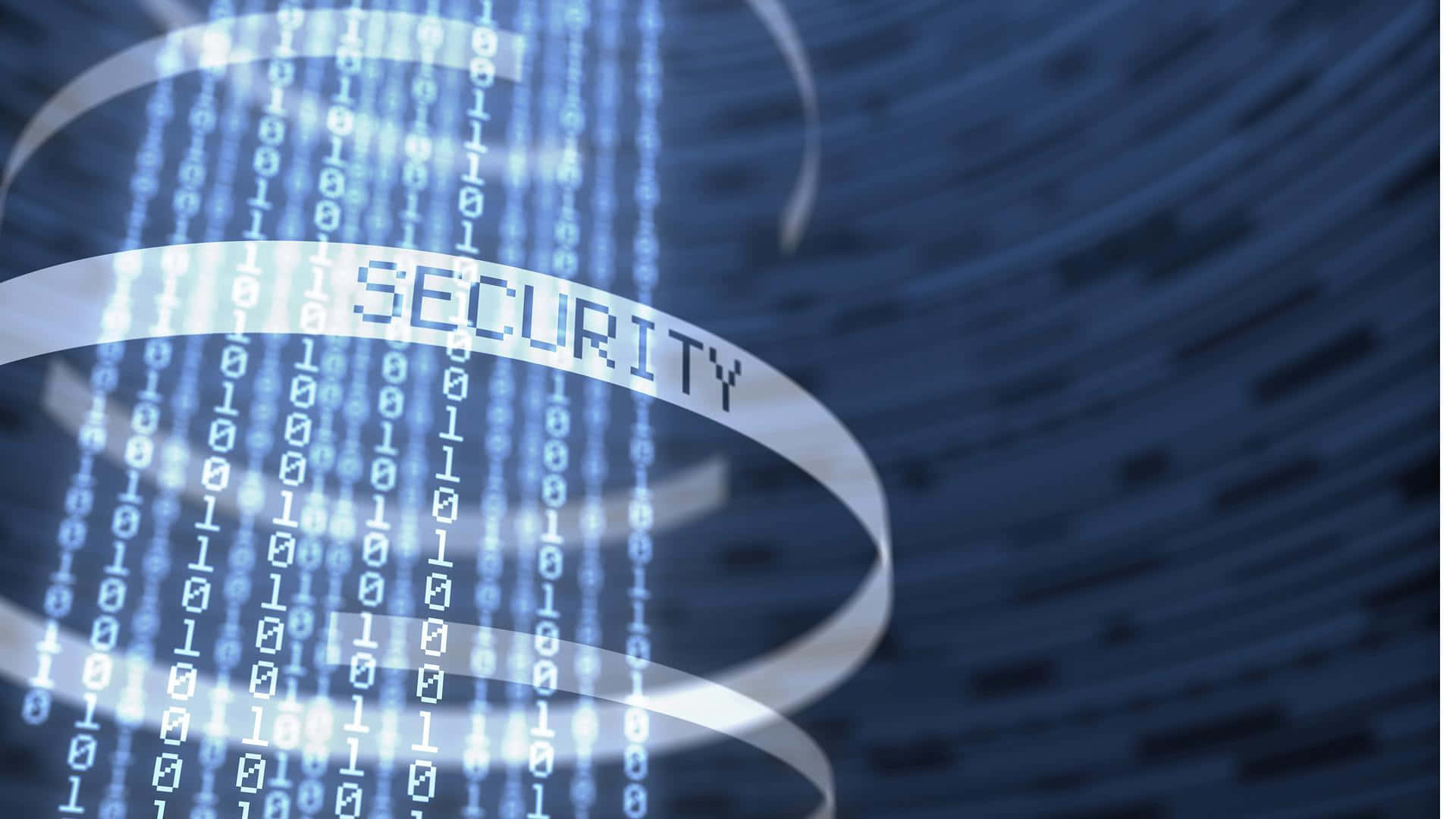 A Security Code Surrounded By A Blue Background