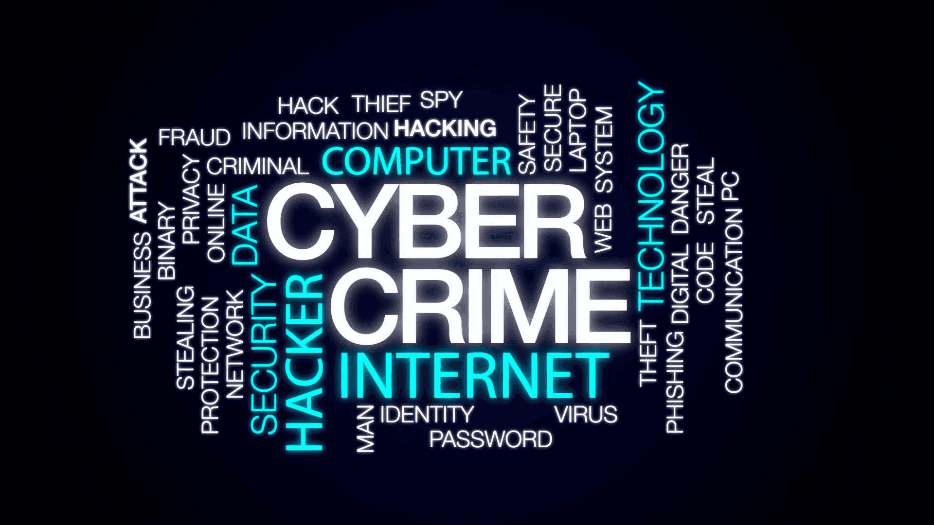 Cyber Crime Word Cloud Concept