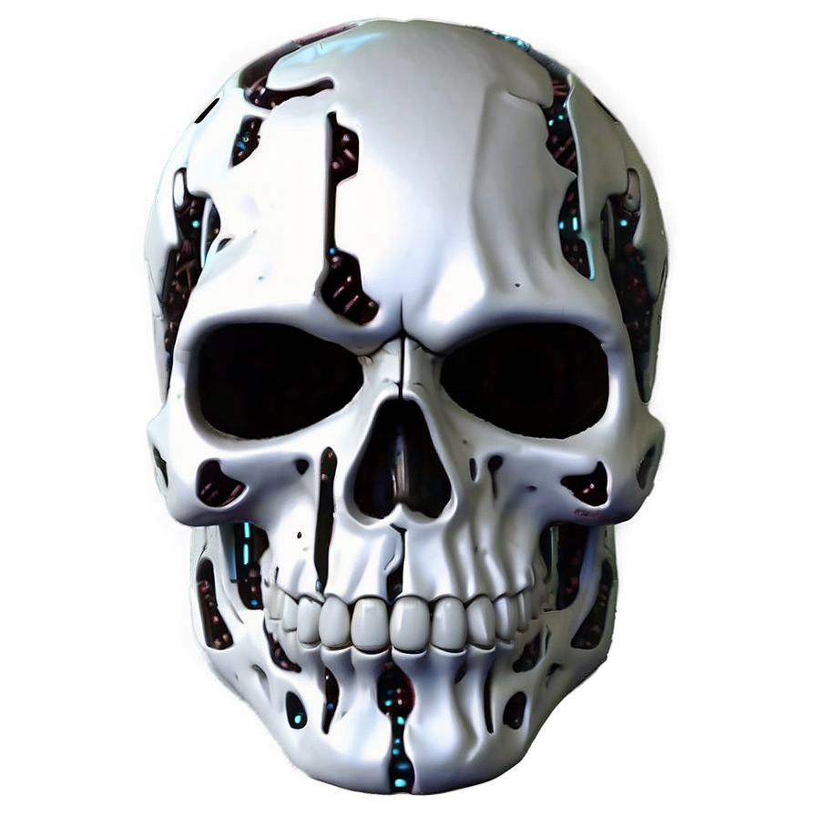 Cyber Skull Face Emblem Png Kqa PNG