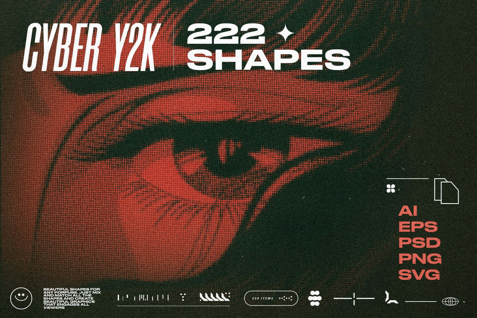 Cyber Y2 K Graphic Design Promotion Wallpaper