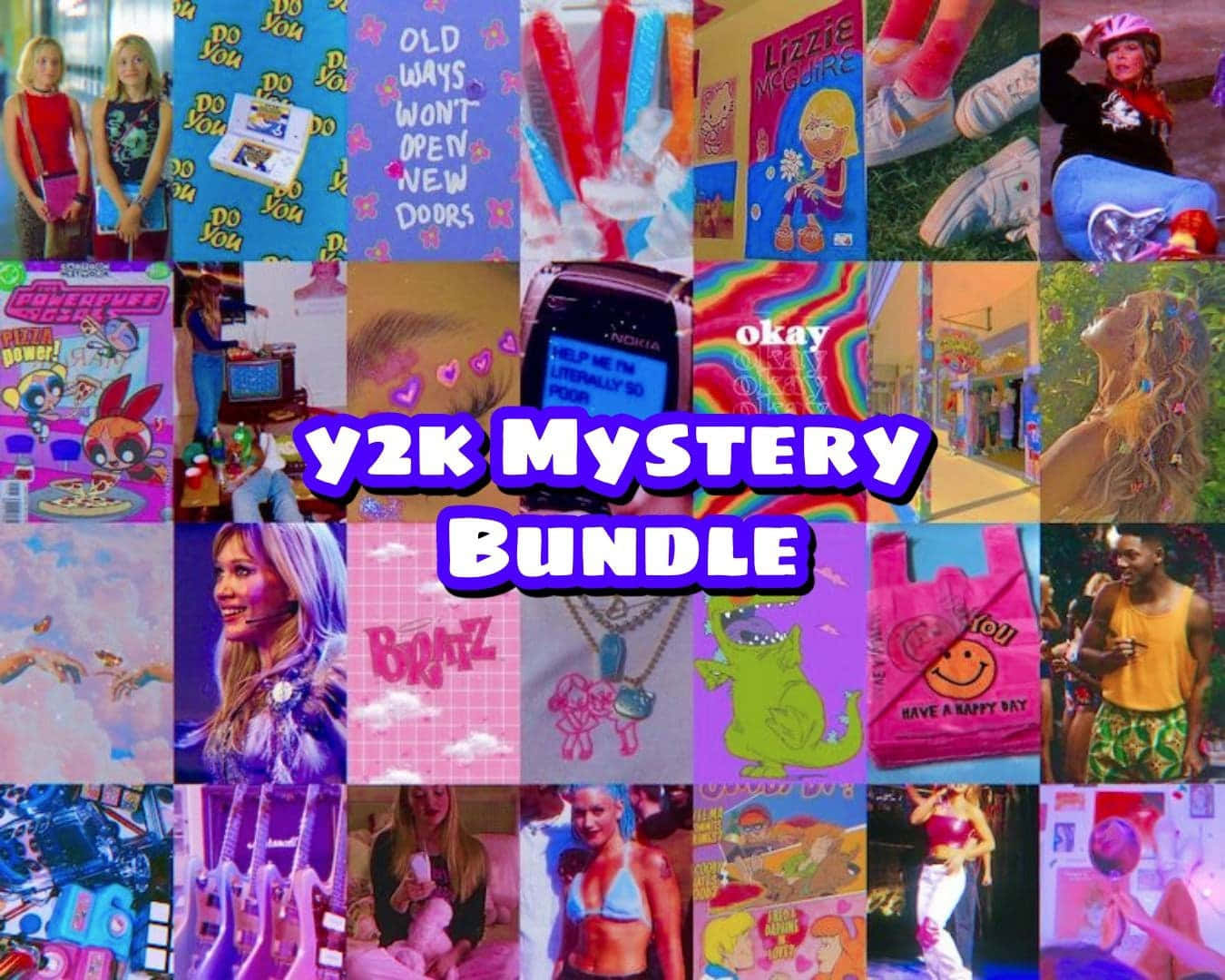 Cyber Y2K Aesthetic Mystery Bundle Wallpaper