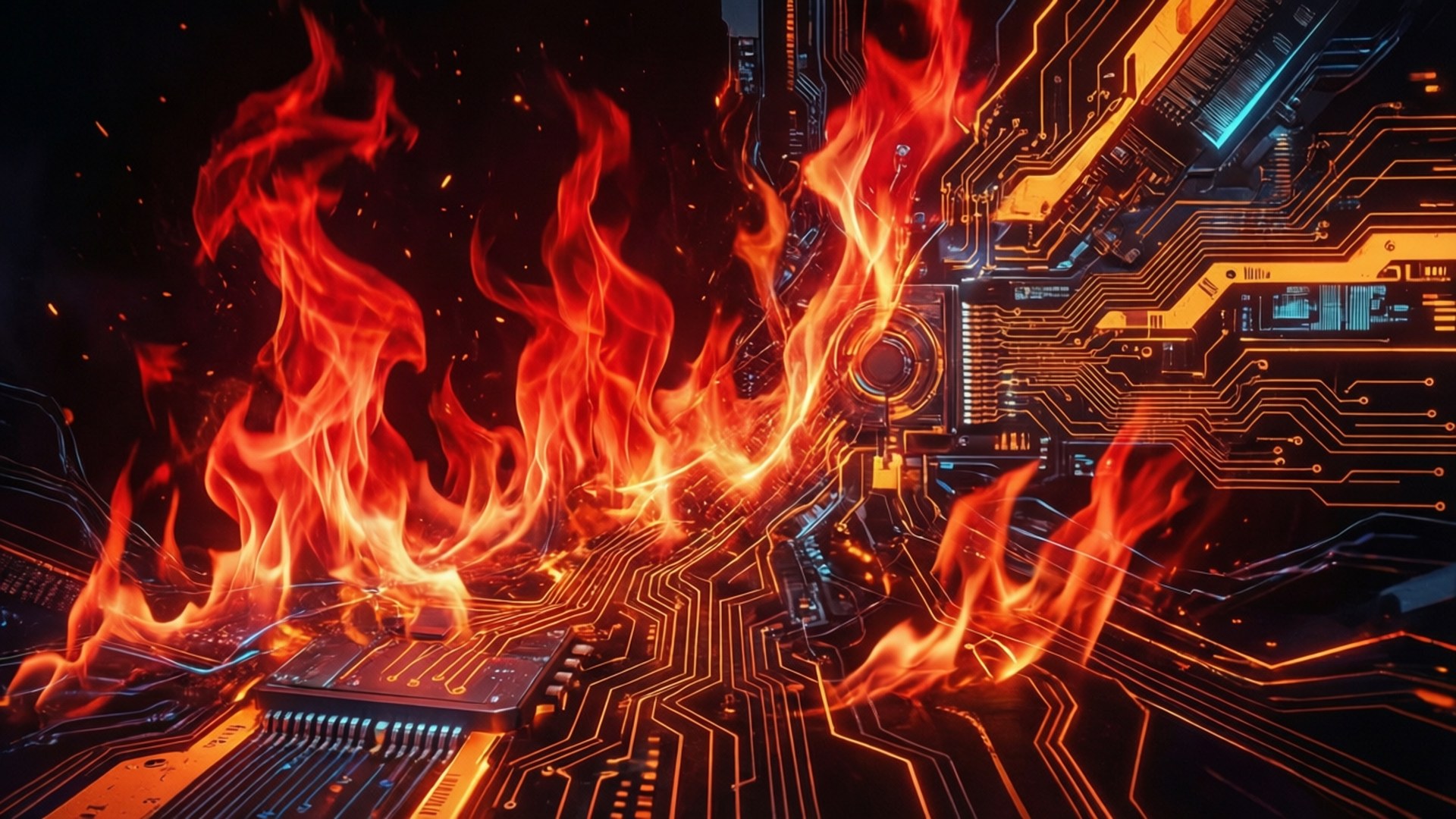 Cybernetic Flames Fonds d'écran