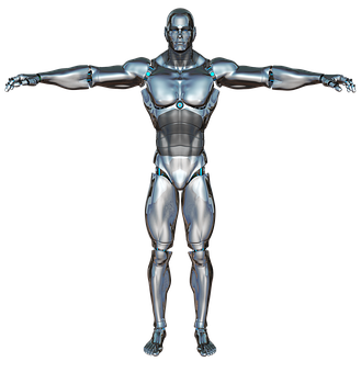 Cybernetic Humanoid Model PNG