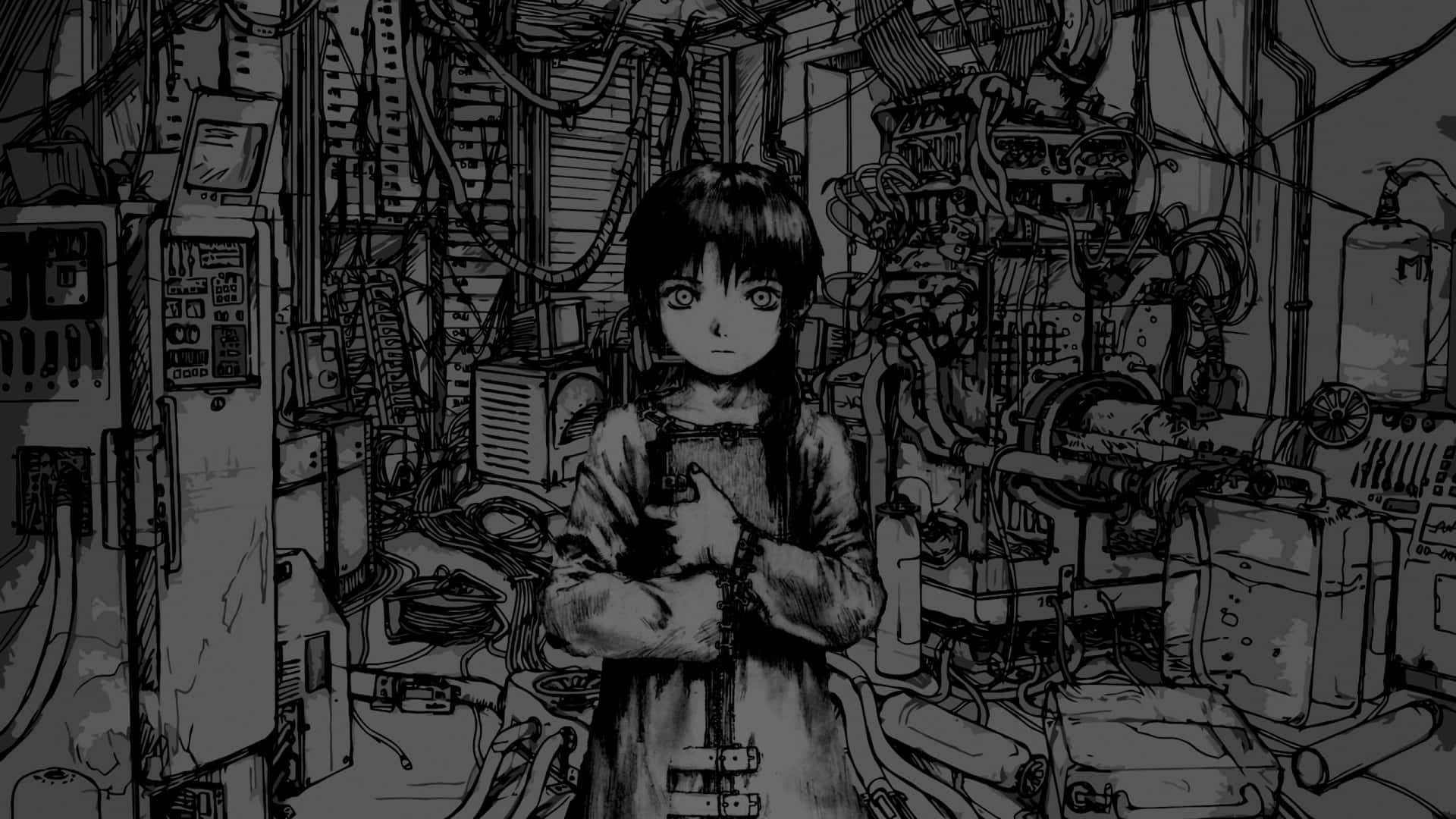 Cybernetic Room Girl Anime Wallpaper