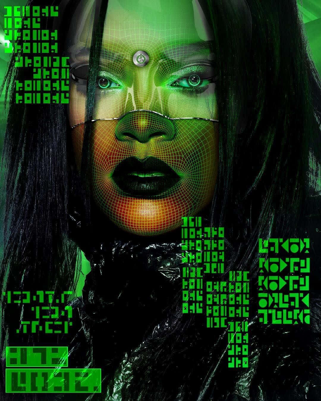 Cybernetic Vision Green Aesthetic.jpg Wallpaper