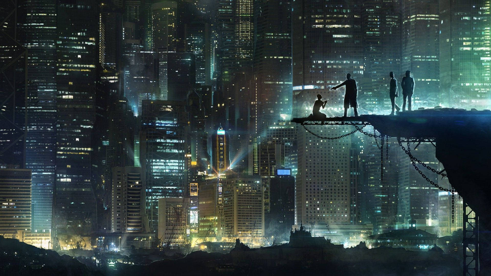 "Reality is Constrained in a Cyberpunk Future" Wallpaper